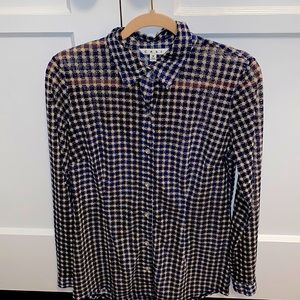 Cabi Sheer Long Sleeve Top